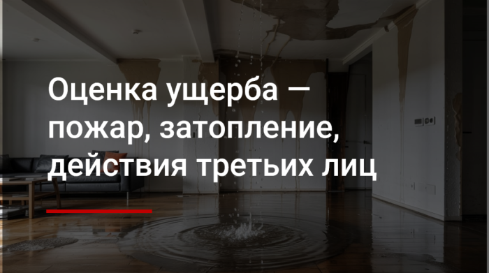 Оценка ущерба — пожар, затопление, действия третьих лиц
